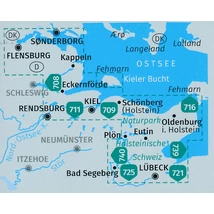 CartographiaK 724 Balti-tengerpart Lübecktől Dániáig turistatérkép - Kompass - 9783991213000