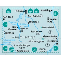 CartographiaK 8 Tegernsee, Schliersee, Wendelstein 4 az 1-ben túratérkép-9783991212119