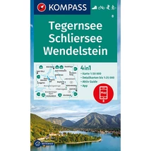 CartographiaK 8 Tegernsee, Schliersee, Wendelstein 4 az 1-ben túratérkép-9783991212119