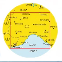 Cartographia Olaszország résztérkép 1:200 000 - Liguria 9783575018618