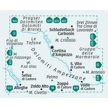 Cartographia K 654 Cortina d'Ampezzo turistatérkép 9783991540397