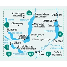 Cartographia K 18 Észak-Salzkammergut, Wolfgangsee, Attersee, Traunsee turistatérkép 9783991218852