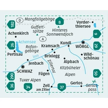 Cartographia K 28 Vorderes Zillertal, Achensee, Alpbachtal, Wildschönau turistatérkép 9783991214595
