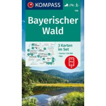 Cartographia K 198 Bayerischer Wald (Bajor erdő) 3 részes térképszett 9783991210658