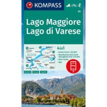 Cartographia K 90 Maggiore-tó / Varese-tó turistatérkép 9783991211259