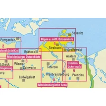 Cartographia Németország szabadidőtérkép  4. - Rügen, Balti-tenger középső partszakasz   Marco Polo - 9783829743556