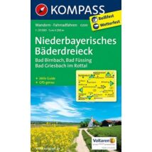 Cartographia KOMP 0200 Niederbayerisches Baderdreieck (Alsó-bajorországi termálfürdő háromszög)1:25 000 - Kompass 9783850264037