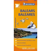 Cartographia Spanyolország régiótérkép: Baleár-szigetek - Michelin 579 9782067184503