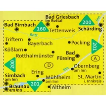 Cartographia KOMP 0200 Niederbayerisches Baderdreieck (Alsó-bajorországi termálfürdő háromszög)1:25 000 - Kompass 9783850264037