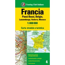Cartographia Franciaország, Hollandia, Belgium, Luxemburg, Andorra, Monaco térkép 9788836581108