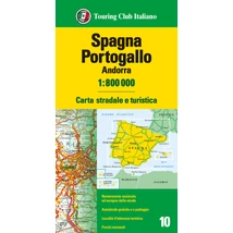 Cartographia Spanyolország, Portugália, Andorra autótérkép - TCI - 9788836581481