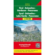 Cartographia Tirol-Dolomitok-Garda-tó autó- és panorámatérkép - Freytag 9783850842266