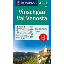 Cartographia K 670 Vinschgau - Val Venosta, 3 részes szett 1:25 000 turistatkp. 9783990443958