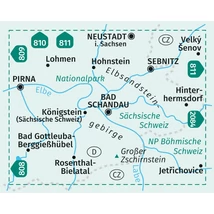 Cartographia K 761 Elbsandsteingebirge, Szász-Svájc és Böhmisch-Svájc Nemzeti Park-9783991215622
