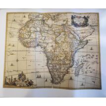 Cartographia Antik Afrika íves térkép 31 x 27 5999552541992
