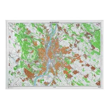 Cartographia Budapest dombortérkép 114 X 81 - HM 9789632567389