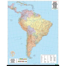 Cartographia Dél-Amerika falitérkép 1:8 000 000 íves (papír) 97 x 128 cm Freytag 9783707906394