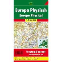 Cartographia Európa  íves térkép 1:3 500 000 (126 x 89,5) műanyag hengerben Freytag 9783707903621