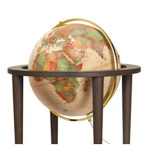 Cartographia Földgömb QUEEN ANTIQUE 50 cm - antik, világító, bükkfa talp 