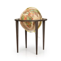 Cartographia Földgömb QUEEN ANTIQUE 50 cm - antik, világító, bükkfa talp 