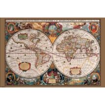 Cartographia Történelmi világtérkép Orbis (1594) 91,5 x 61 cm - választható kivitel 