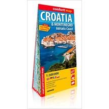 Cartographia Horvátország, Montenegró, Adria térkép (laminált) 9788381900720