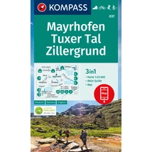 Cartographia Mayrhofen - Tuxer Tal - Zillergrund turistatérkép-9783991217664