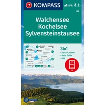Cartographia K 06 Walchensee, Kochelsee, SylvensteinStausee turistatérkép 9783991215547