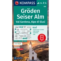 Cartographia K 076 Gröden, Seiser Alm turistatérkép 9783991218647