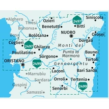 Cartographia K 2498 Szardínia középső részének turistatérképe 9783990449318