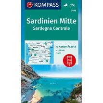 Cartographia K 2498 Szardínia középső részének turistatérképe 9783990449318