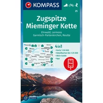Cartographia K 25 Zugspitze, Mieminger Kette turistatérkép 9783991218692