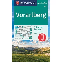 Cartographia K 292 Vorarlberg turistatérkép-9783991215585