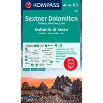Cartographia K 58 Sextener Dolomitok turistatérkép-9783991217558