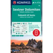 Cartographia K 58 Sextener Dolomitok turistatérkép-9783991217558