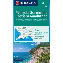 Cartographia K 682 Sorrentói-félsziget és Amalfi-part turistatérkép 9783991219866