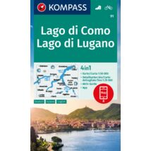 Cartographia K 91 Comói-tó (Lago di Como) és a Luganói-tó (Lago di Lugano) turistatérképe-9783991214694