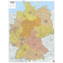 Cartographia Németország postai irányítószámos íves térkép Freytag 9783850844123