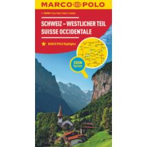 Cartographia Svájc résztérkép - Svájc Nyugat - Marco Polo-9783575016584