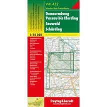 Cartographia WK 432 Donauradweg Passau-Eferding-Sauwald-Schärding turistatérkép - Freytag 