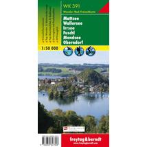 Cartographia WK391 Mattsee-Wallersee-Irrsee-Fuschl-Mondsee-Oberndorf turistatérkép - Freytag 