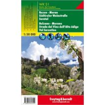 Cartographia WKS01 Bolzano-Merano és körny. Alto Adige borút (Dél-Tirol) turistatérkép (Freytag) 9783850847919
