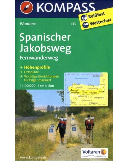 Cartographia K 133 Szent Jakab zarándokút turistatérkép 9783850267076