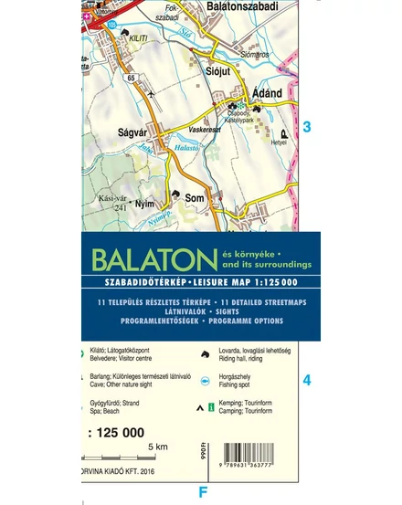 Cartographia Balaton és környéke szabadidőtérkép 9789631363777