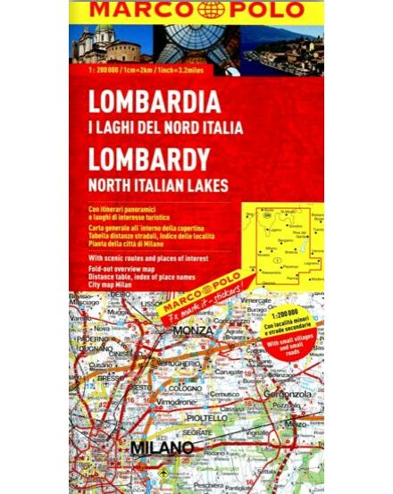 Cartographia Olaszország résztérkép- Lombardia 9783829740203