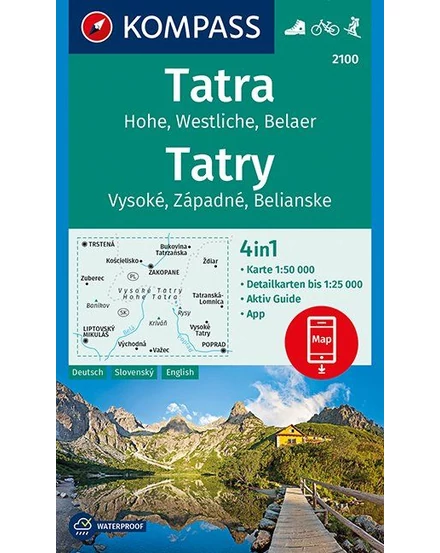 Cartographia K 2100 Magas-Tátra turistatérkép 9783990443903