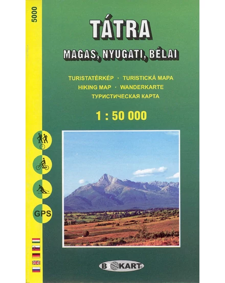 Cartographia TP5000 Tátra (Magas-, Nyugati-, Bélai) turistatérkép 9788374990875
