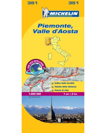 Cartographia Olaszország résztérkép: Piemonta, Vallee Aoste 351 Michelin 9782067126596