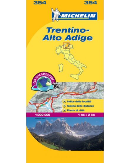 Cartographia Trentino Alto Adige résztérkép (354) 9782067126626
