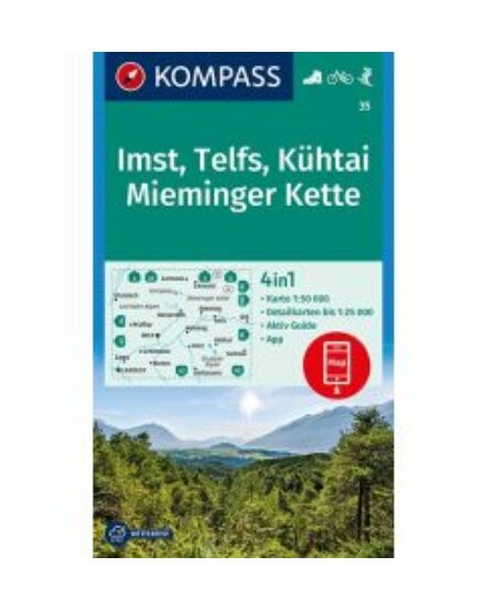 Cartographia  - KOMP 35 Imst, Telfs, Kühtai, Mieminger Kette turistatérkép
